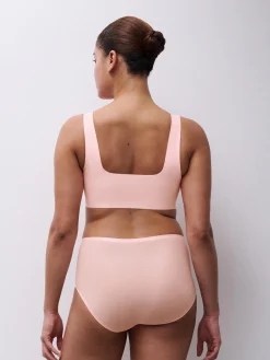 Softstretch-trusser med høj talje - Fluor Pink