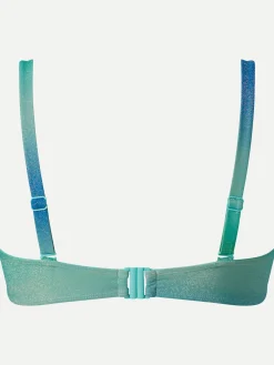 Stropløs bikinitop - Green blue gradient