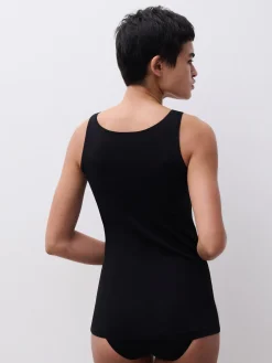 Tank top - bomuld - Sort