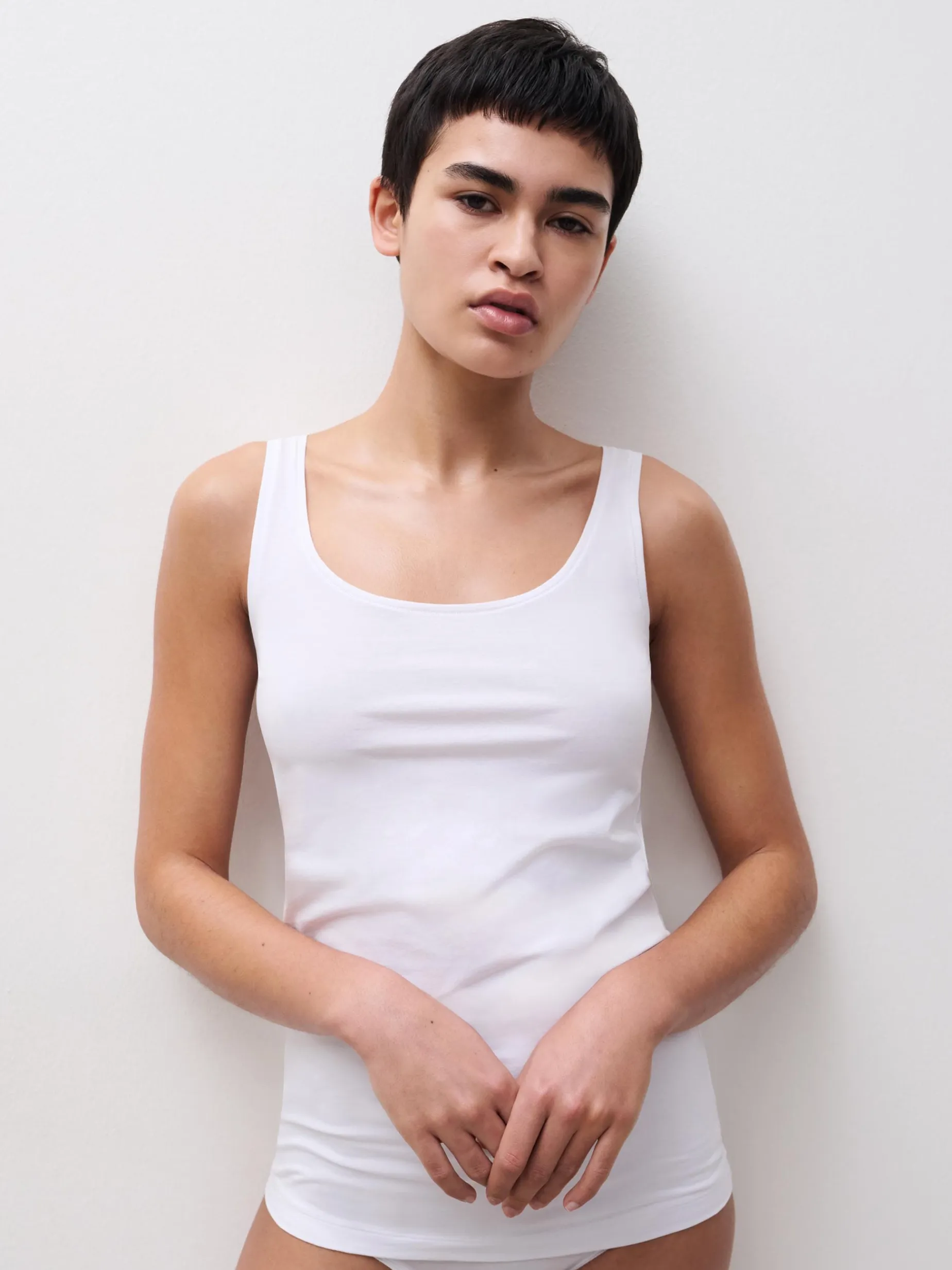 Tank top - bomuld - White