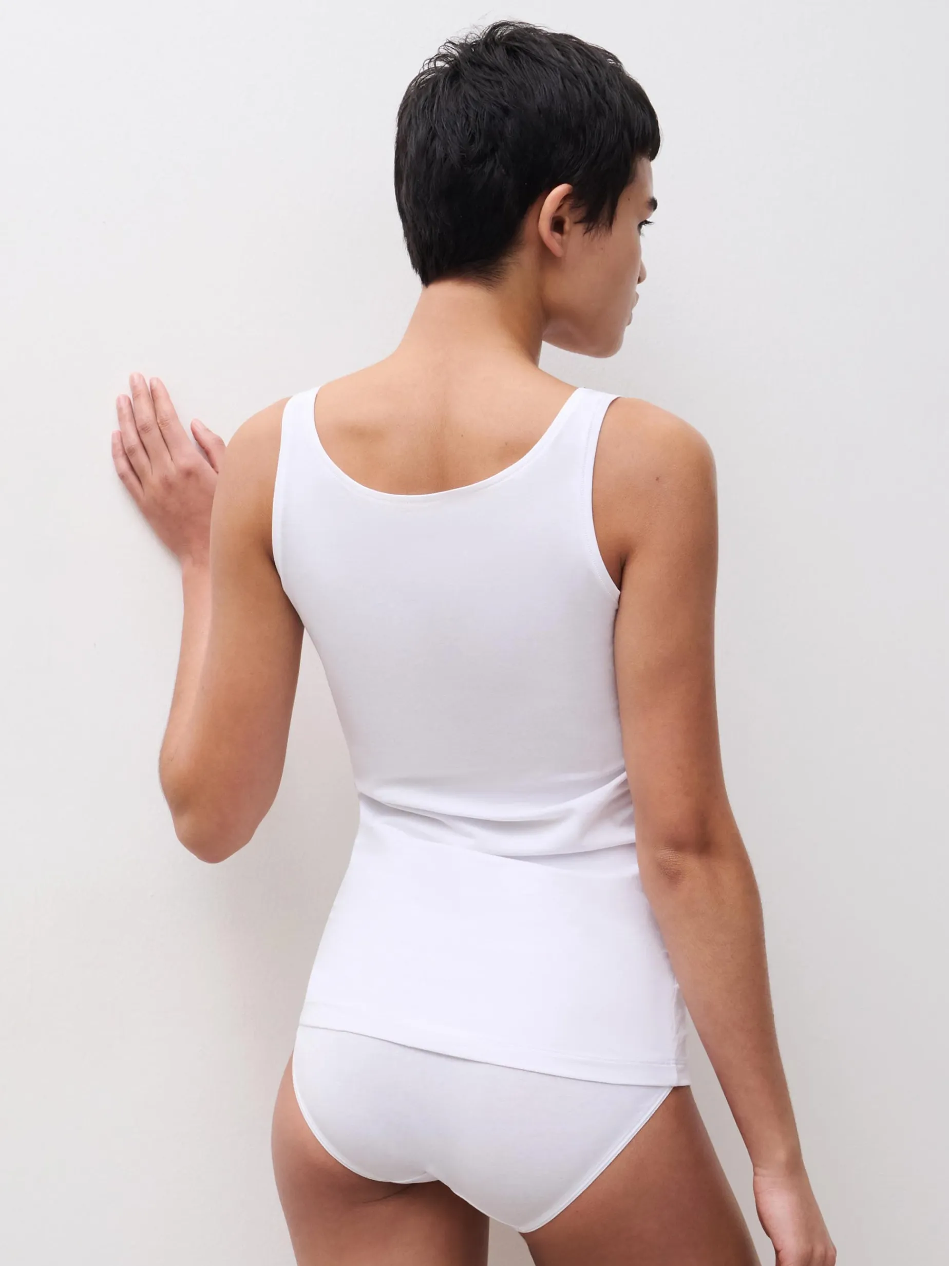 Tank top - bomuld - White