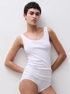 Top - 100% bomuld - White