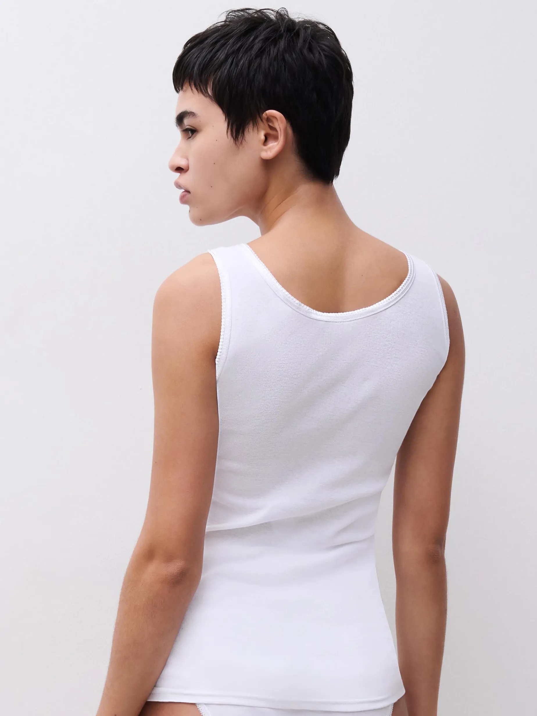 Top - 100% bomuld - White