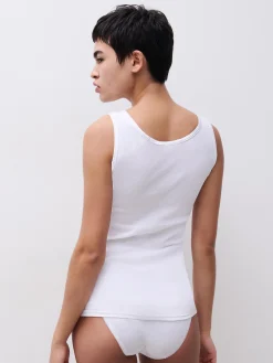 Top - 100% bomuld - White