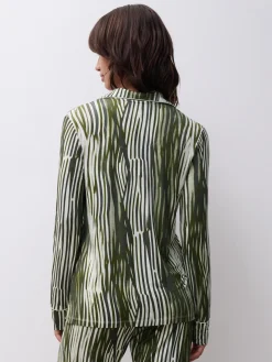 Top med lange ærmer - Green Lines