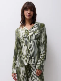 Top med lange ærmer - Green Lines