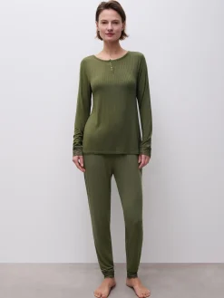 Top med lange ærmer - Winter Moss