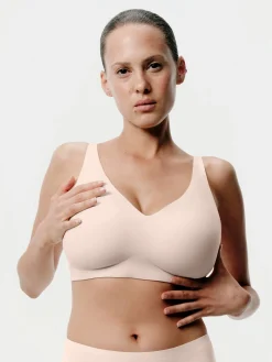 Top med V-hals - Golden Beige