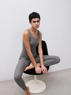 Top -100% merinould - Heather grey