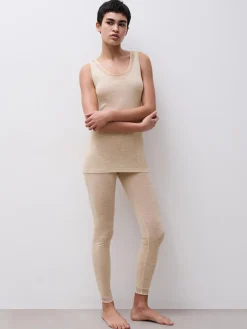 Top -100% merinould - Heather nude