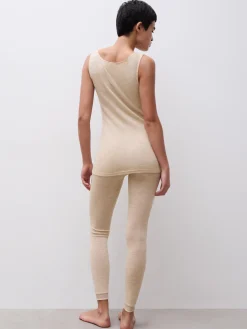 Top -100% merinould - Heather nude