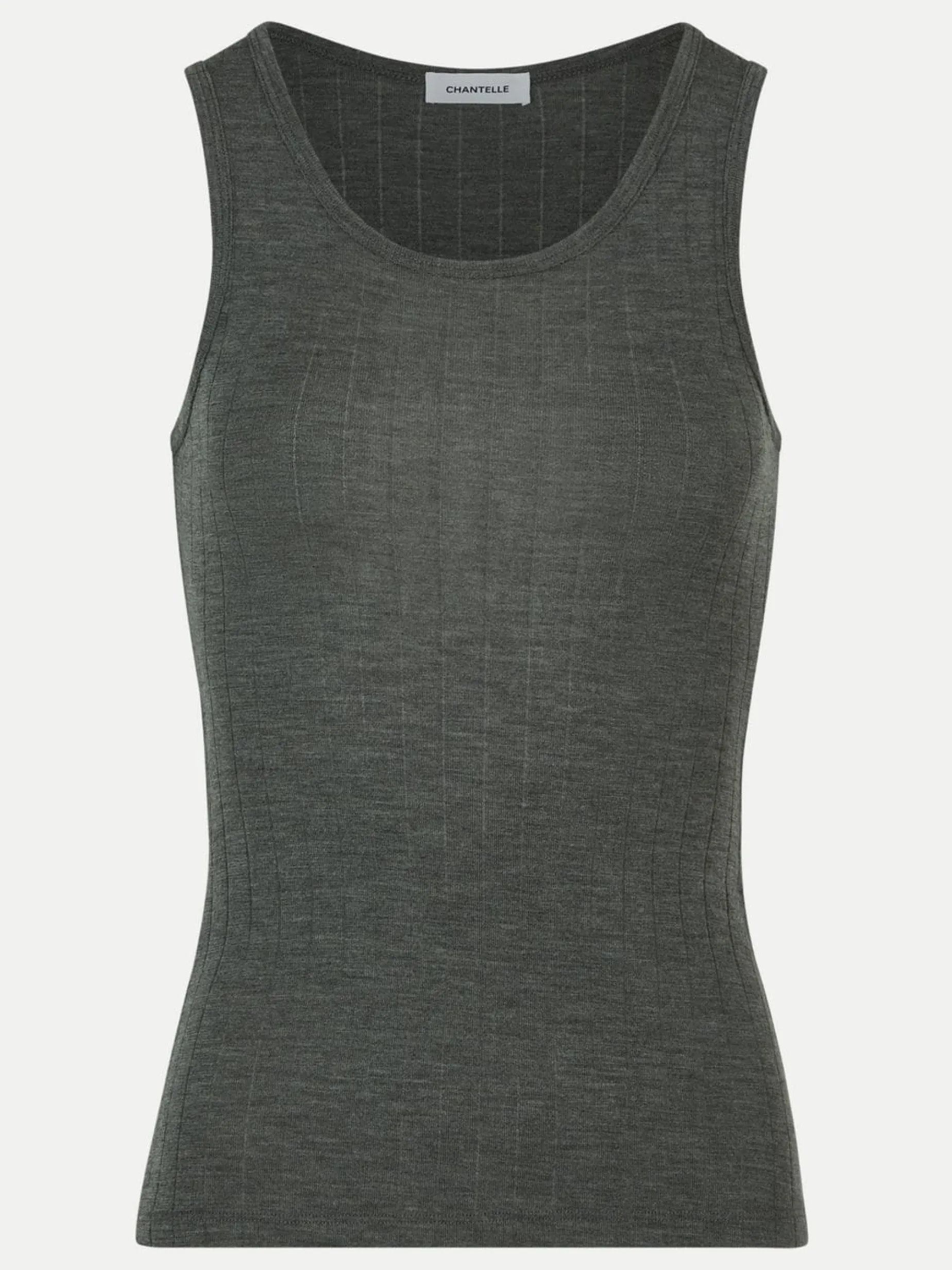 Top - merinould og silke - Slate Grey