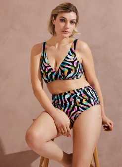 Uforede bikinitoppe - Colored zebra