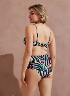 Uforede bikinitoppe - Colored zebra