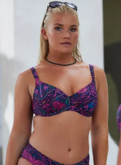 Vanessa Bikini-top med bøjle - Pink Palm