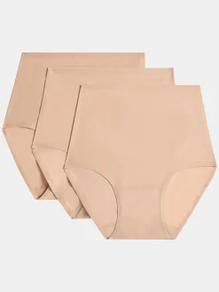 3x Taljeunderbukser - one size - Nude